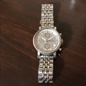 Fossil women’s silver watch